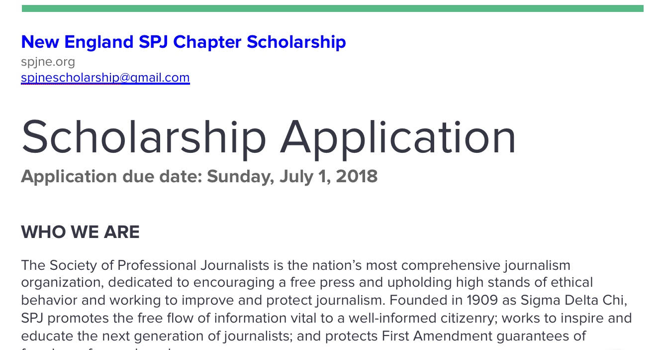 Students, apply for a chapter scholarship today Announcements